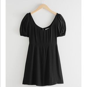 &Other Stories - Puff Sleeve Crepe Mini Dress